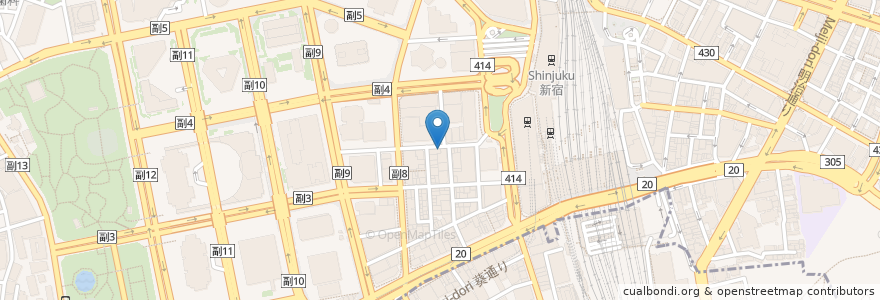 Mapa de ubicacion de 魚がし日本一 en 日本, 東京都, 新宿区.