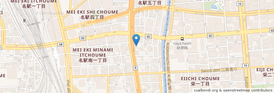 Mapa de ubicacion de 十五家 en ژاپن, 愛知県, 名古屋市, 中村区.