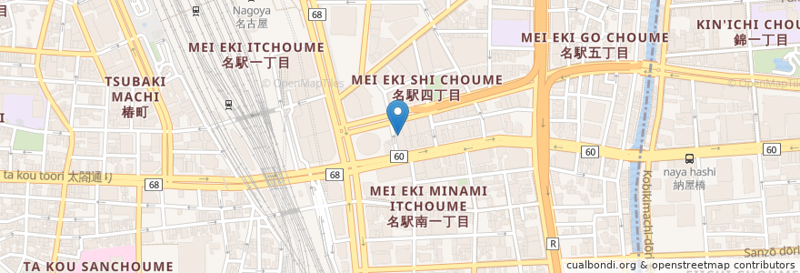 Mapa de ubicacion de 百五銀行 en Japon, Préfecture D'Aichi, 名古屋市, 中村区.