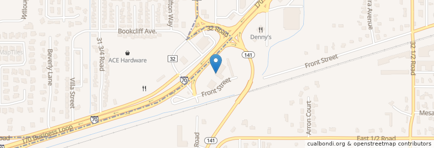 Mapa de ubicacion de Jimmy John's en アメリカ合衆国, コロラド州, Mesa County, Clifton.