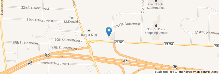Mapa de ubicacion de Drive-up ATM en アメリカ合衆国, オハイオ州, Stark County, Canton.