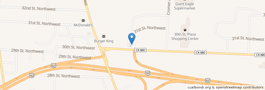 Mapa de ubicacion de Walk-up ATM en Stati Uniti D'America, Ohio, Stark County, Canton.