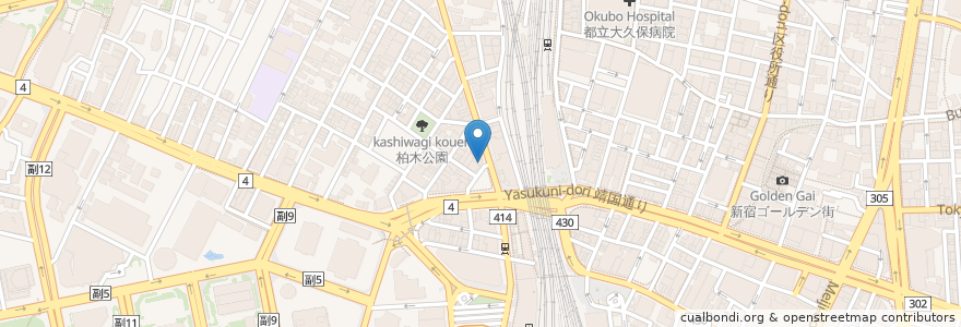 Mapa de ubicacion de シティーク en Jepun, 東京都, 新宿区.