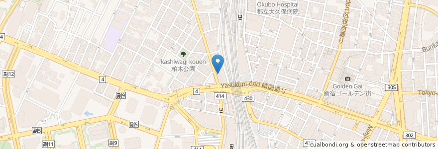 Mapa de ubicacion de 喫茶室ルノアール 新宿大ガード店 en Japón, Tokio, Shinjuku.