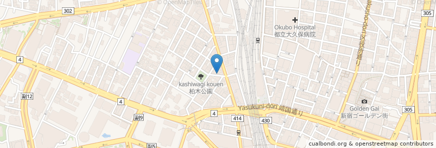 Mapa de ubicacion de 新宿シャローム教会 en Japan, 東京都, 新宿区.