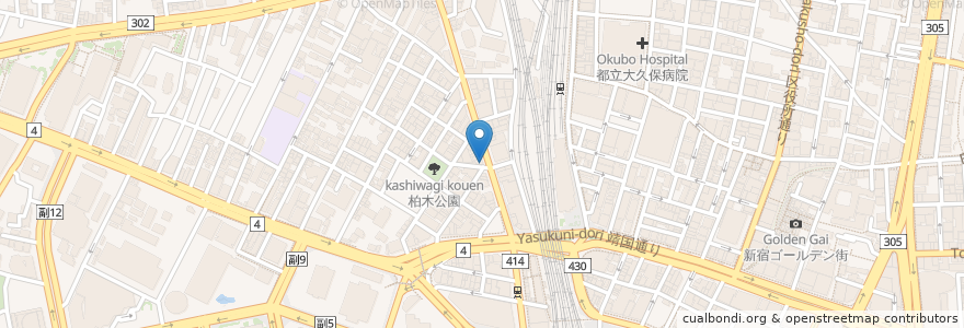 Mapa de ubicacion de 福しん en Jepun, 東京都, 新宿区.