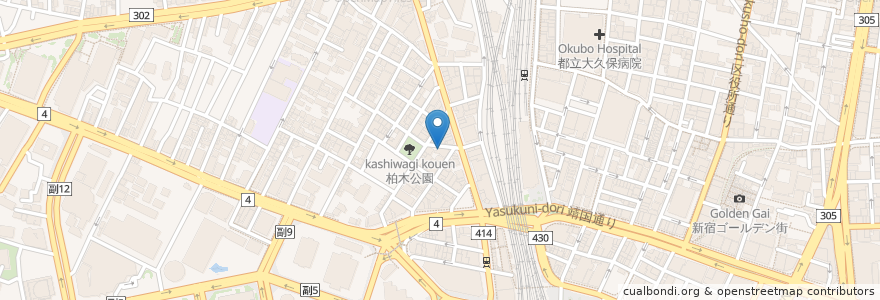 Mapa de ubicacion de 東京麺達団 en Japão, Tóquio, 新宿区.