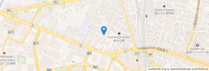 Mapa de ubicacion de きいろいはな en Japón, Tokio, Shinjuku.