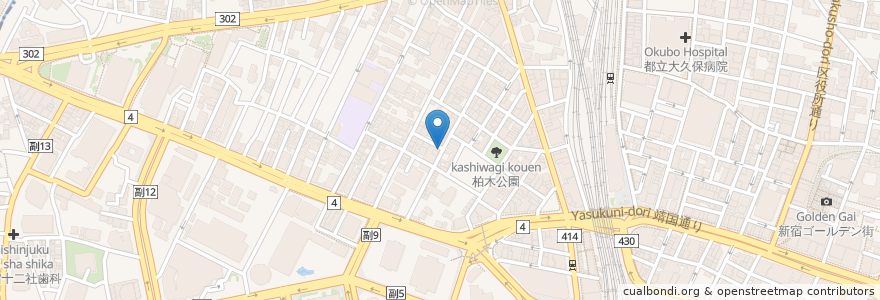 Mapa de ubicacion de ナラビ en ژاپن, 東京都, 新宿区.