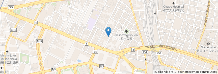 Mapa de ubicacion de 新栄稲荷 en Japon, Tokyo, Shinjuku.