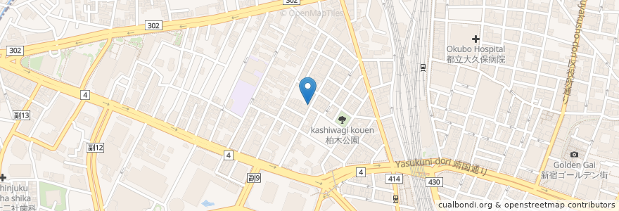 Mapa de ubicacion de 田舎家 en 일본, 도쿄도, 신주쿠.