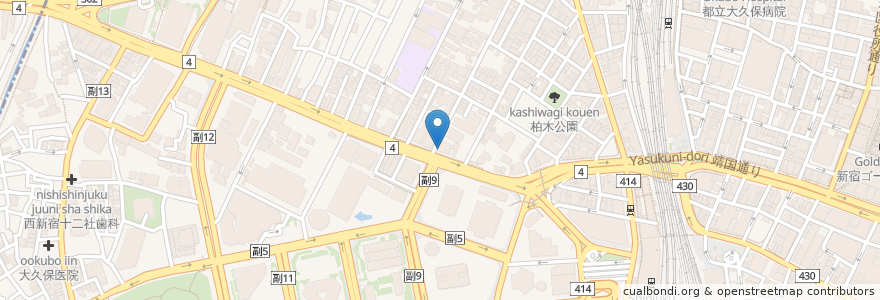 Mapa de ubicacion de クォール薬局 en Japan, Tokio, 新宿区.