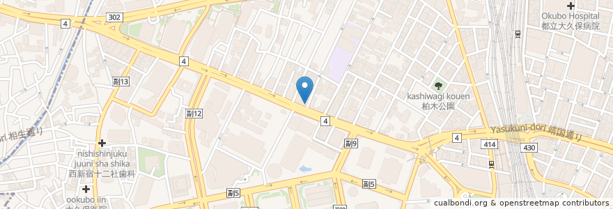 Mapa de ubicacion de 吉野家 en 日本, 东京都/東京都, 新宿区/新宿區.
