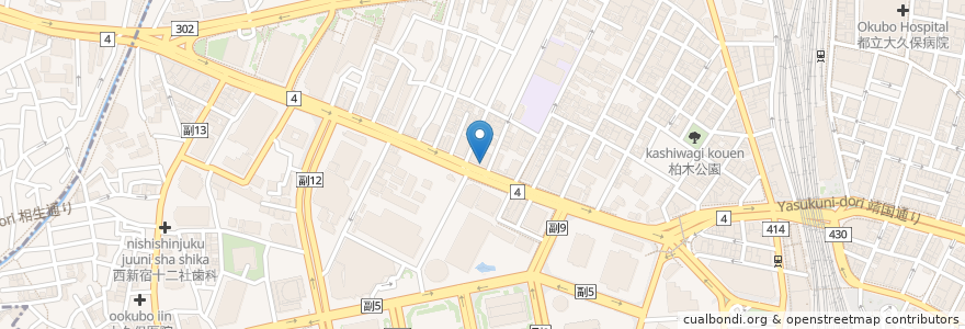 Mapa de ubicacion de 日生薬局 西新宿店 en Japón, Tokio, Shinjuku.