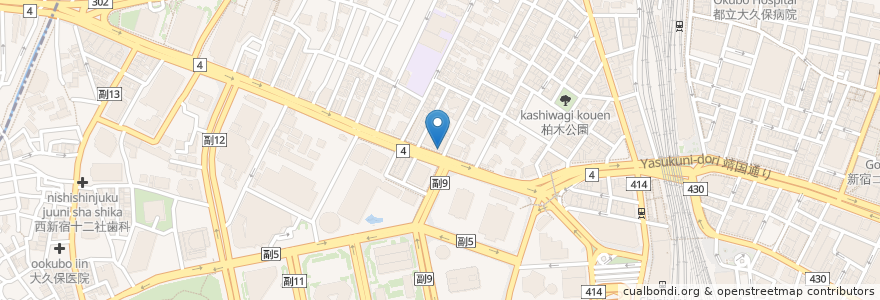 Mapa de ubicacion de 菜の菜 en Japan, 東京都, 新宿区.