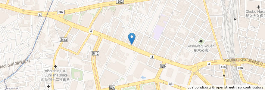Mapa de ubicacion de BBB en Japan, 東京都, 新宿区.