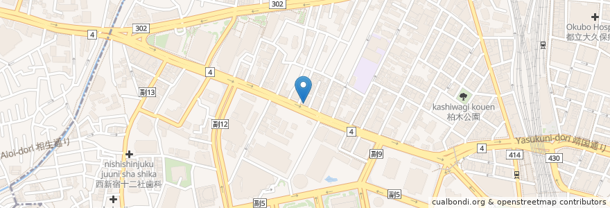 Mapa de ubicacion de ふじ家 en 日本, 东京都/東京都, 新宿区/新宿區.