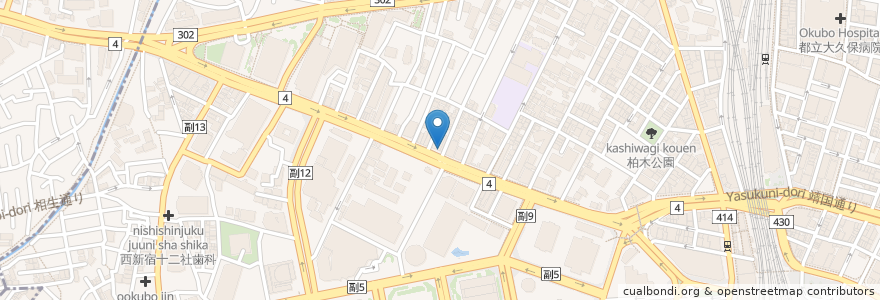 Mapa de ubicacion de スギ薬局 en 日本, 東京都, 新宿区.