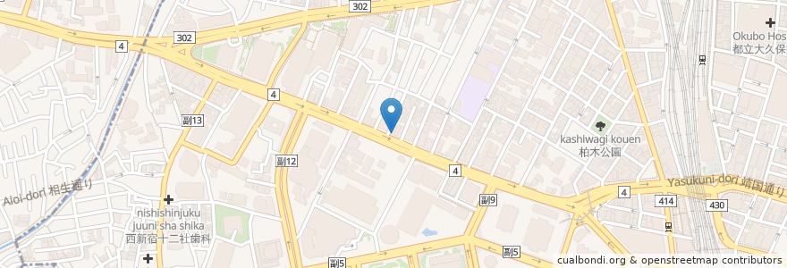 Mapa de ubicacion de ターリー家 en Japão, Tóquio, 新宿区.