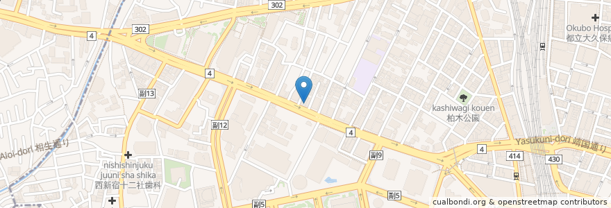 Mapa de ubicacion de 山形歯科医院 en اليابان, 東京都, 新宿区.