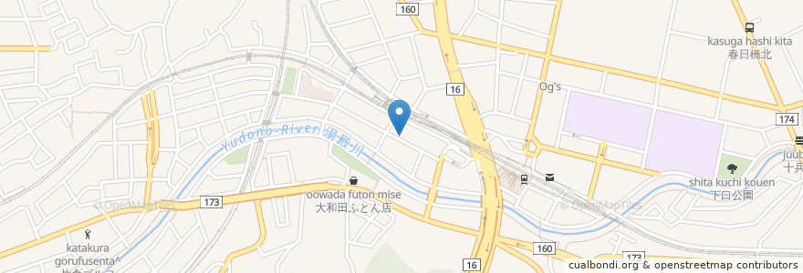 Mapa de ubicacion de うなぎ大久保 en Japonya, 東京都, 八王子市.