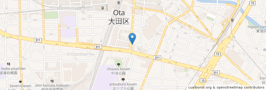 Mapa de ubicacion de 島田動物病院 en Japón, Tokio, Ota.