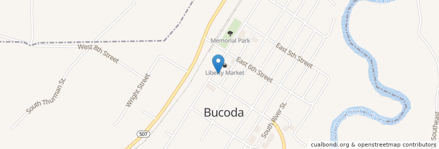 Mapa de ubicacion de Joe's Place en Stati Uniti D'America, Washington, Thurston County, Bucoda.