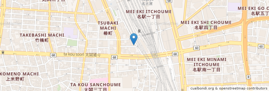Mapa de ubicacion de 渡辺小児歯科 en Japón, Prefectura De Aichi, Nagoya, 中村区.