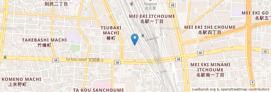 Mapa de ubicacion de 森下医院 en اليابان, 愛知県, 名古屋市, 中村区.