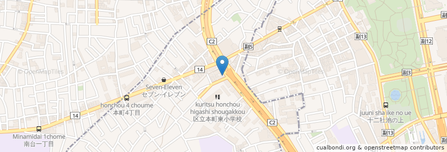 Mapa de ubicacion de さわやか信用金庫 en Japon, Tokyo, 渋谷区.