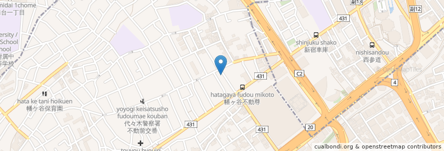 Mapa de ubicacion de kikuya en Japão, Tóquio, 渋谷区.