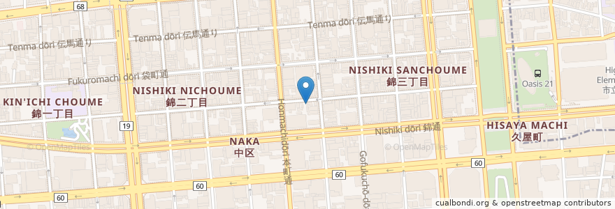 Mapa de ubicacion de えびすや en Япония, Айти, 名古屋市, 中区.