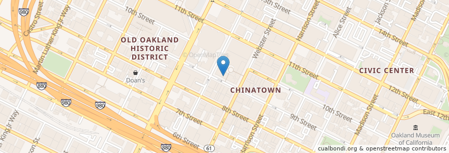 Mapa de ubicacion de United States Post Office en Amerika Birleşik Devletleri, Kaliforniya, Alameda İlçesi, Oakland.