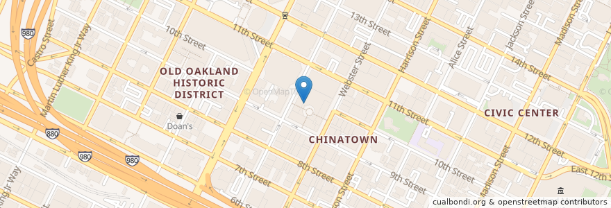 Mapa de ubicacion de Peony Restaurant en Amerika Birleşik Devletleri, Kaliforniya, Alameda İlçesi, Oakland.