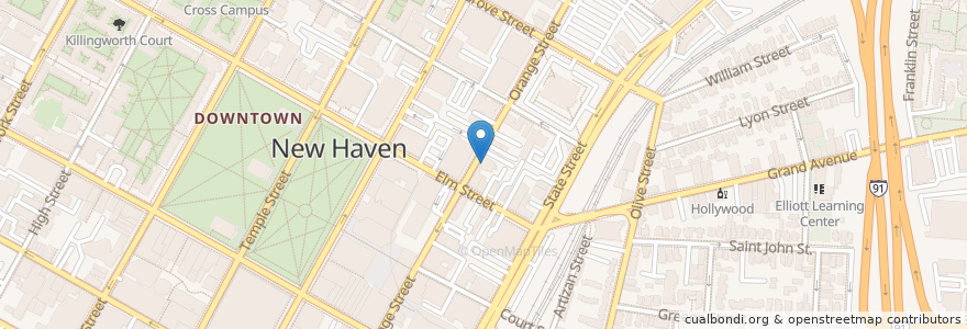 Mapa de ubicacion de Christy's en アメリカ合衆国, コネチカット州, New Haven County, New Haven.
