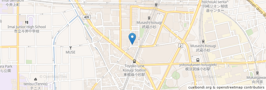 Mapa de ubicacion de 三井住友銀行 en Jepun, 神奈川県, 川崎市, 中原区.
