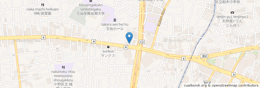 Mapa de ubicacion de らーめん源屋 en 日本, 東京都, 中野区.