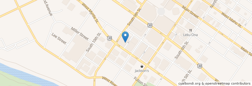Mapa de ubicacion de Knitting Factory Concert House en Estados Unidos Da América, Idaho, Ada County, Boise.