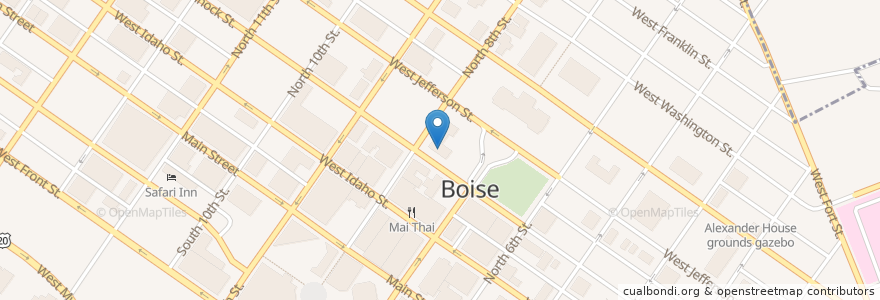 Mapa de ubicacion de United States Post Office en 미국, 아이다호, Ada County, Boise.