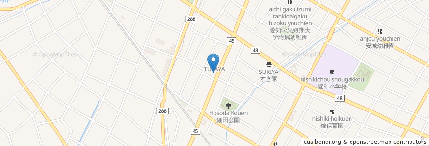 Mapa de ubicacion de スターバックス en ژاپن, 愛知県, 安城市.
