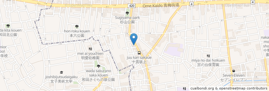Mapa de ubicacion de 花まり en 일본, 도쿄도, 中野区.