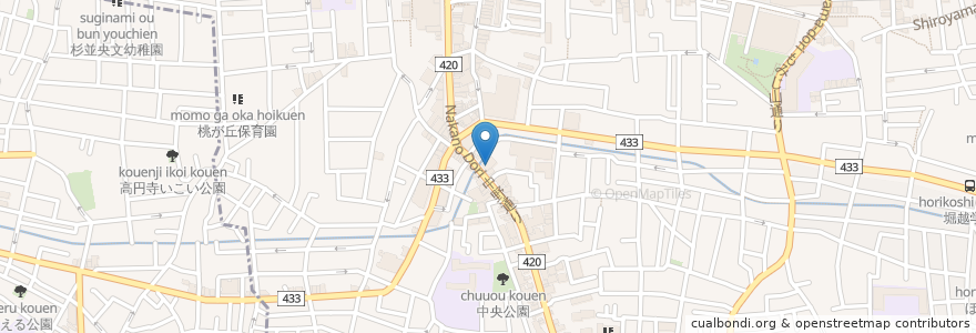 Mapa de ubicacion de ロイヤルホスト en Japan, Tokio, 中野区.