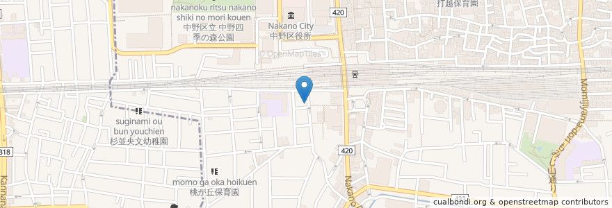 Mapa de ubicacion de アガリコ・タラート en 日本, 東京都, 中野区.