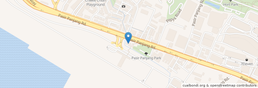Mapa de ubicacion de Pasir Panjang Food Centre en Singapour, Southwest.