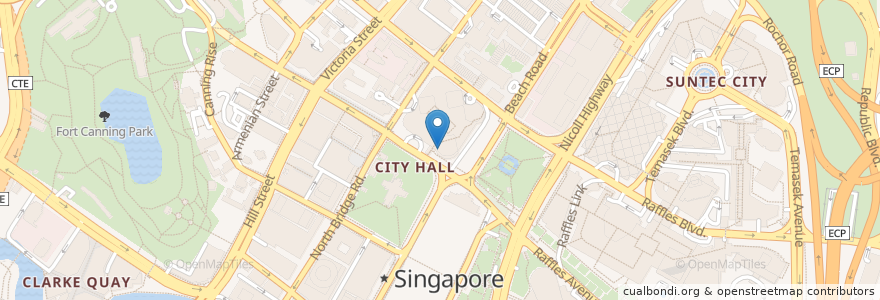 Mapa de ubicacion de McDonald's en シンガポール, Central.