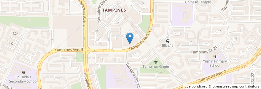 Mapa de ubicacion de GV Tampines en Singapur, Northeast.