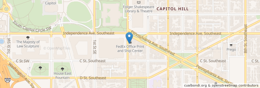 Mapa de ubicacion de Pete's Diner en الولايات المتّحدة الأمريكيّة, واشنطن العاصمة, Washington.
