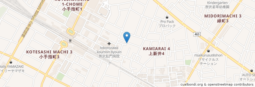 Mapa de ubicacion de オリックスレンタカー en Japon, Préfecture De Saitama, 所沢市.