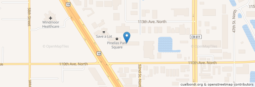 Mapa de ubicacion de Kozy Korner en 미국, 플로리다주, Pinellas County, Pinellas Park.