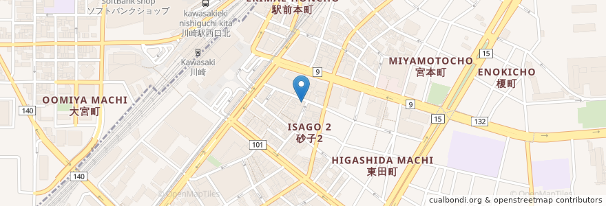Mapa de ubicacion de すしざんまい en Japonya, 神奈川県, 川崎市.